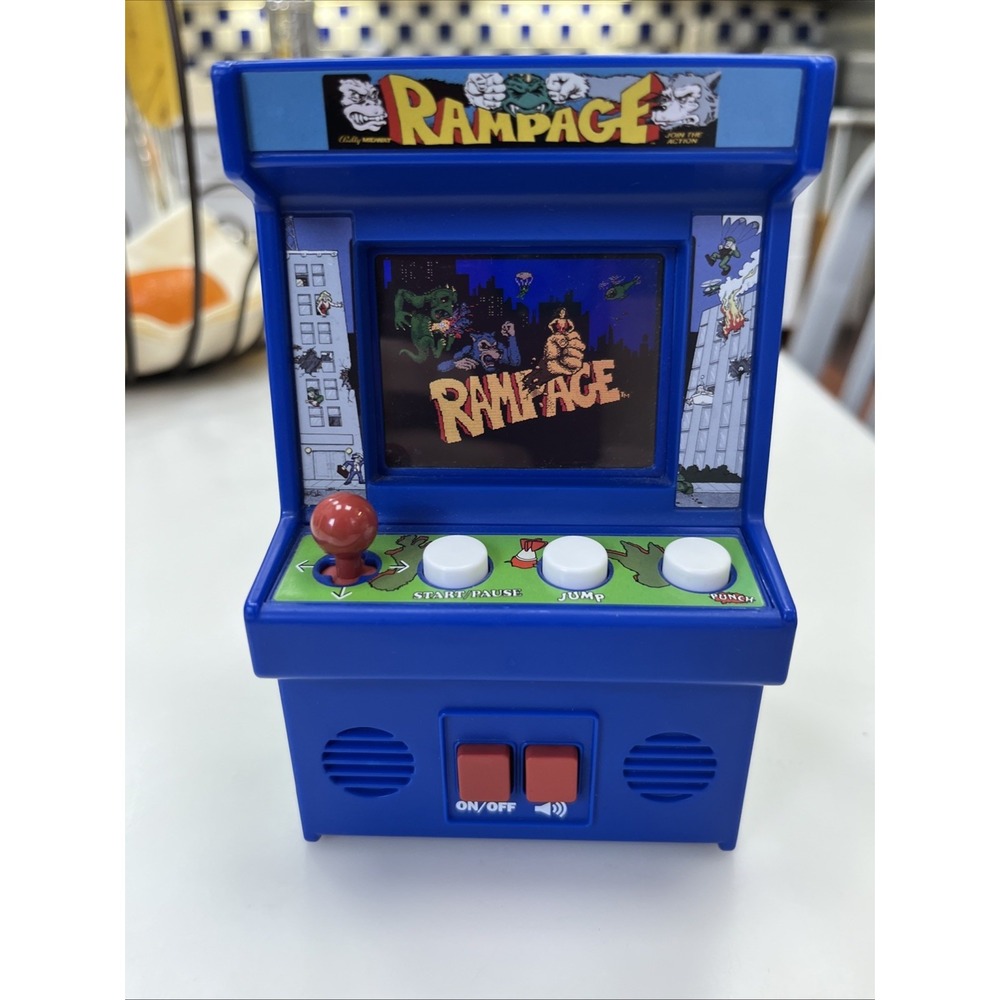 Rampage Mini Arcade Machine Retro Handheld Game  Tested & Working